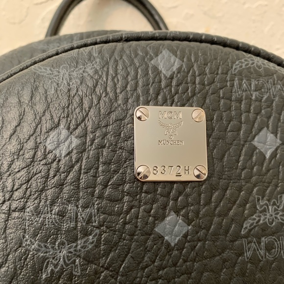 MCM Small Stark Side Stud Backpack Preloved - Picture 5 of 8
